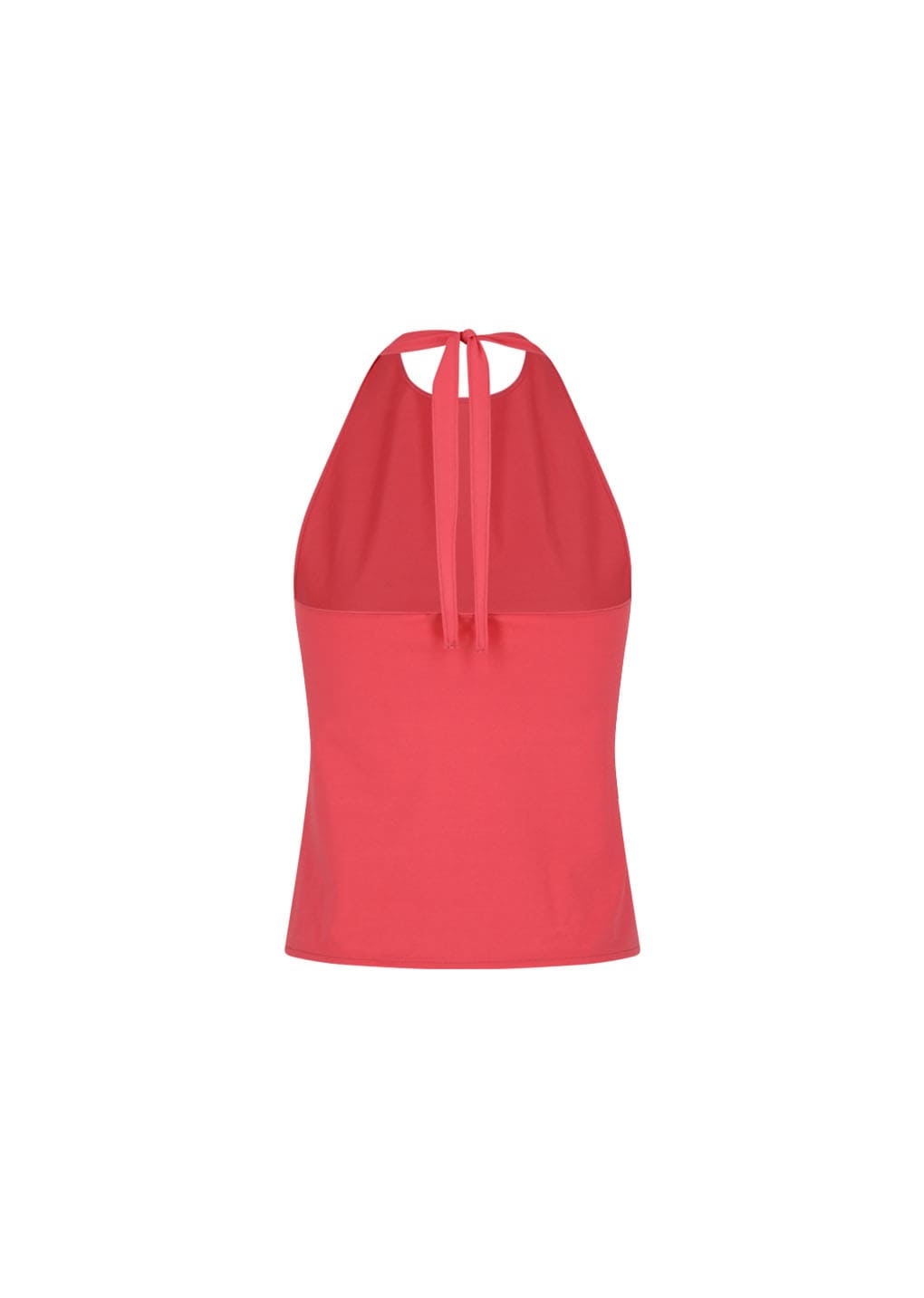 jersey halter neck top, red hover