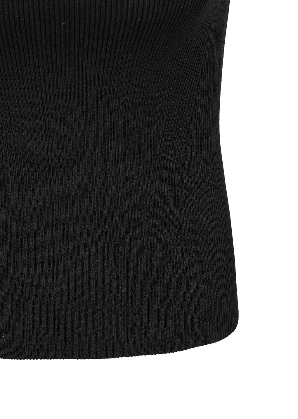 knit sleeveless top, black