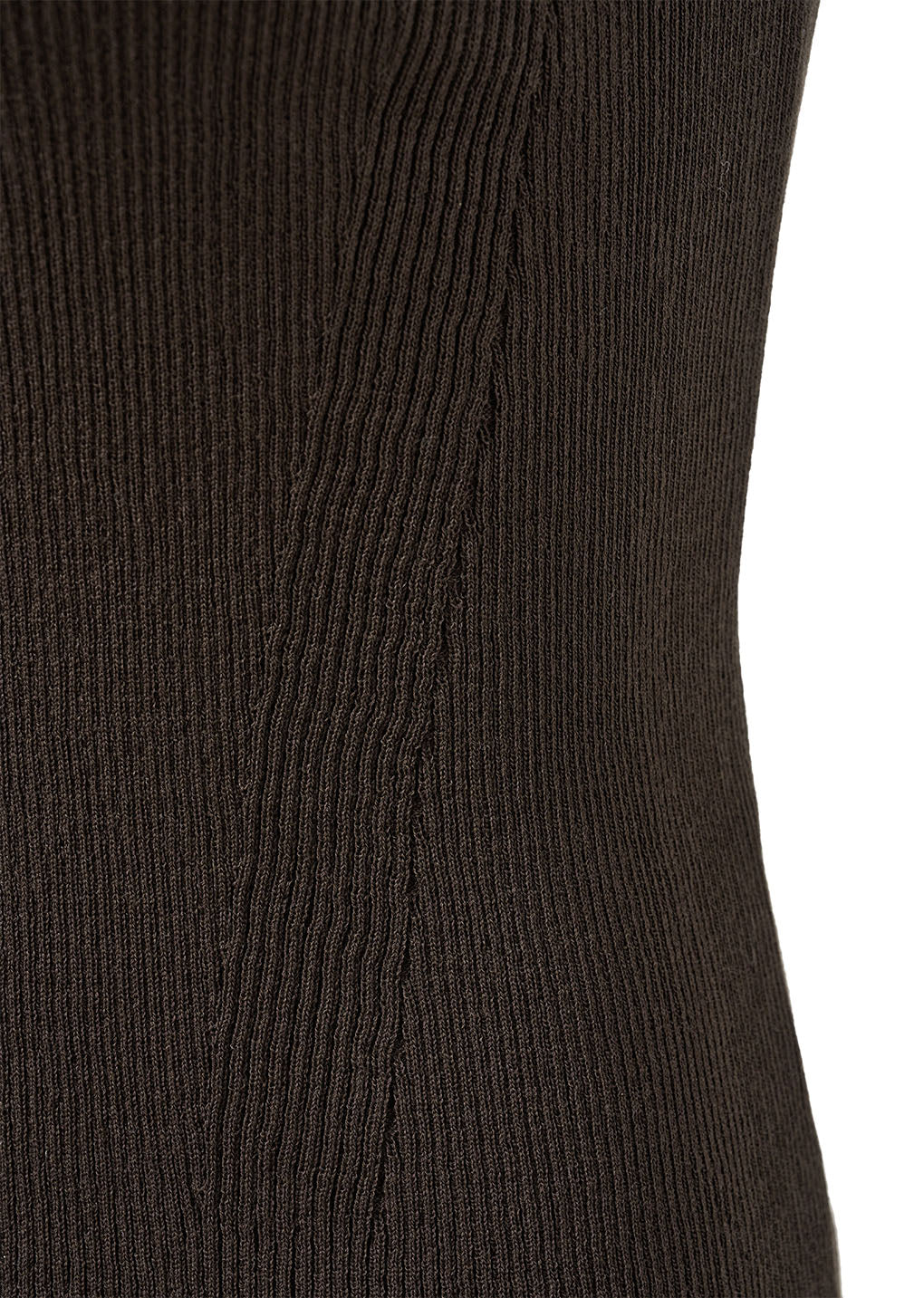 knit sleeveless top, brown