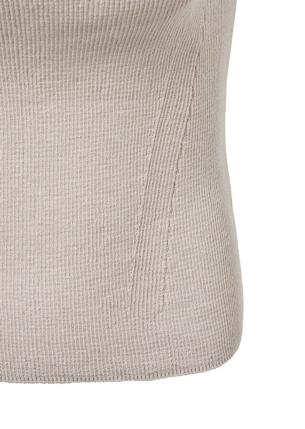 knit sleeveless top, grey