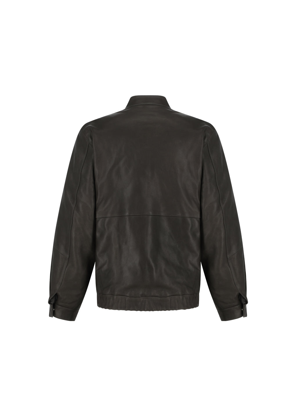 lambskin leather blouson, brown