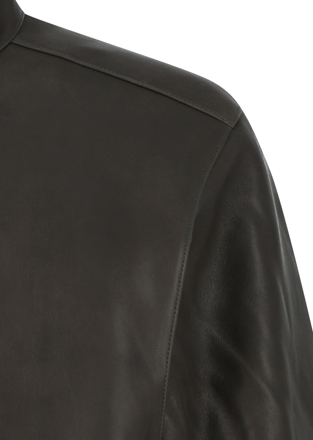 lambskin leather blouson, brown