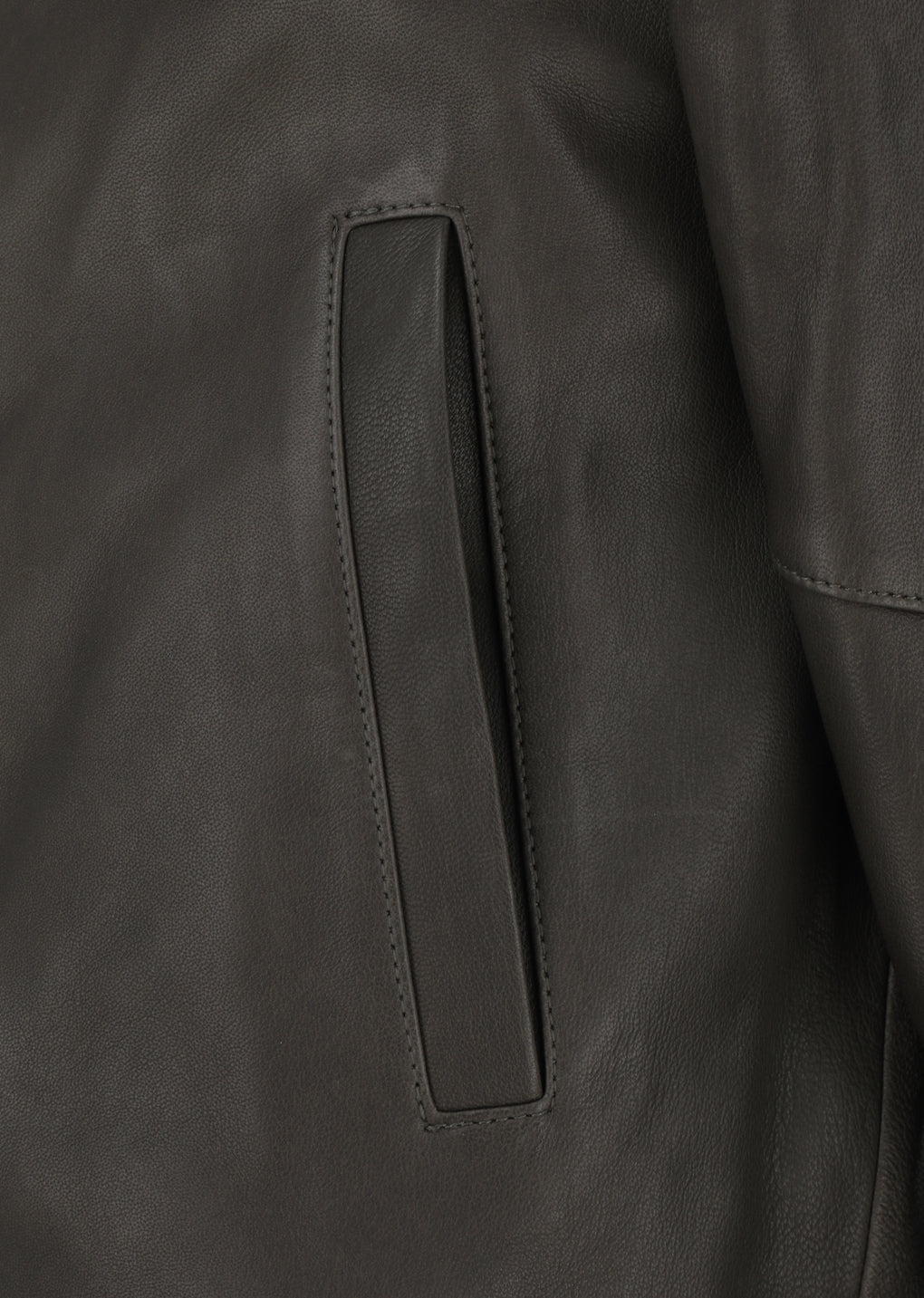 lambskin leather blouson, brown