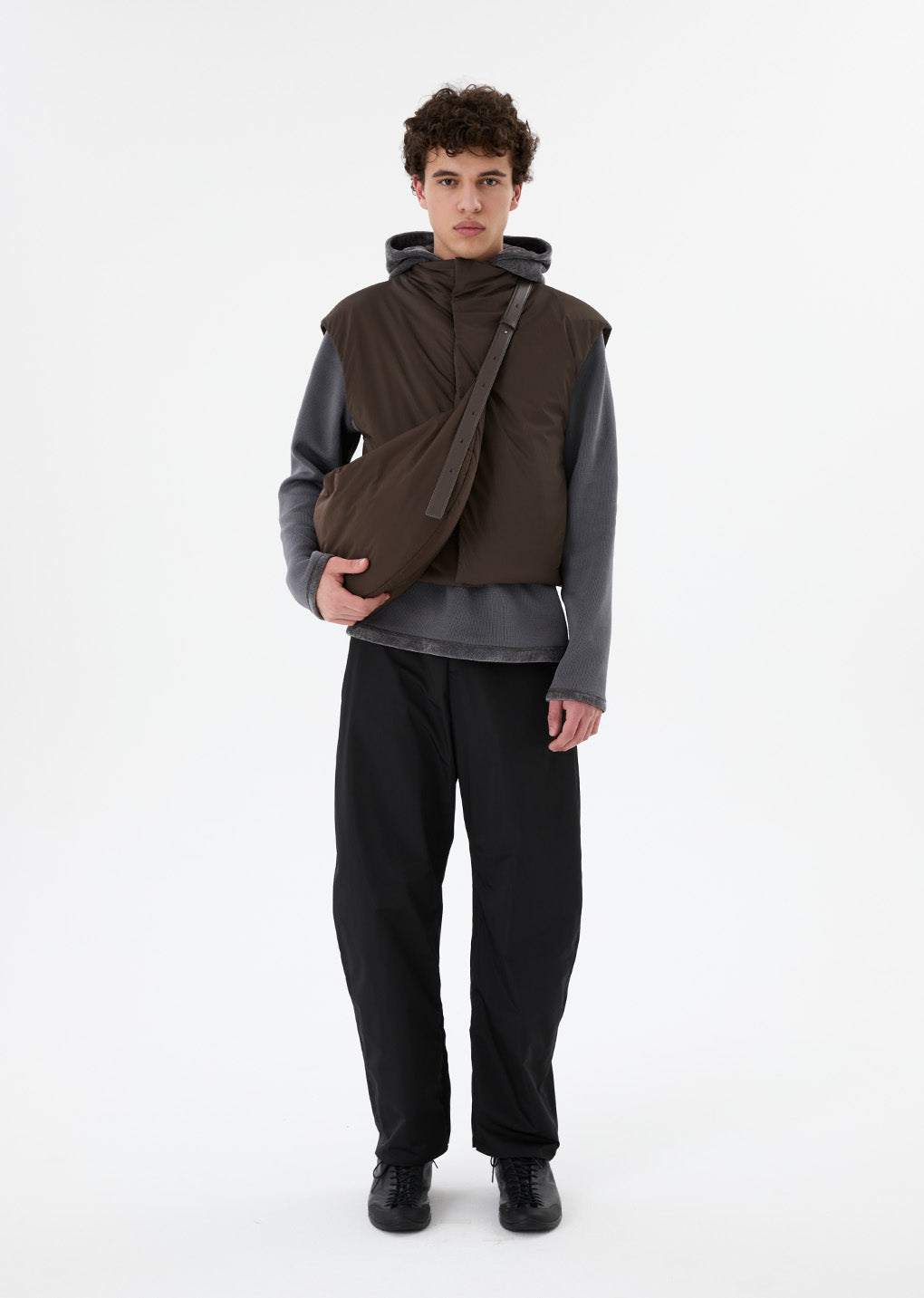 large padded bag, brown hover
