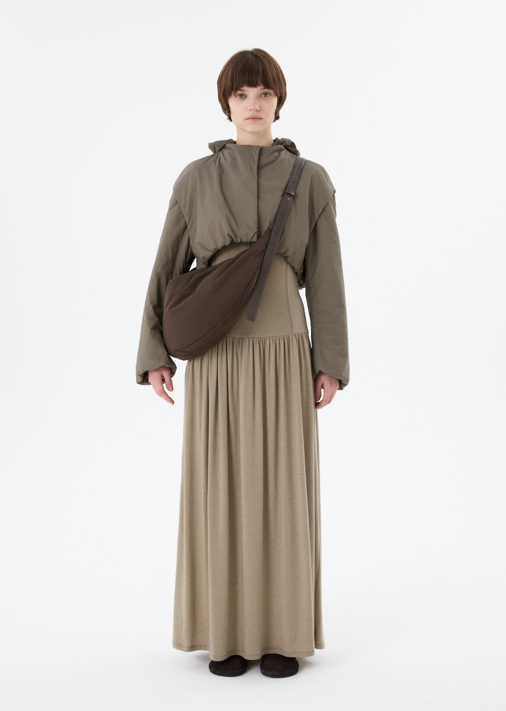 large padded bag, brown