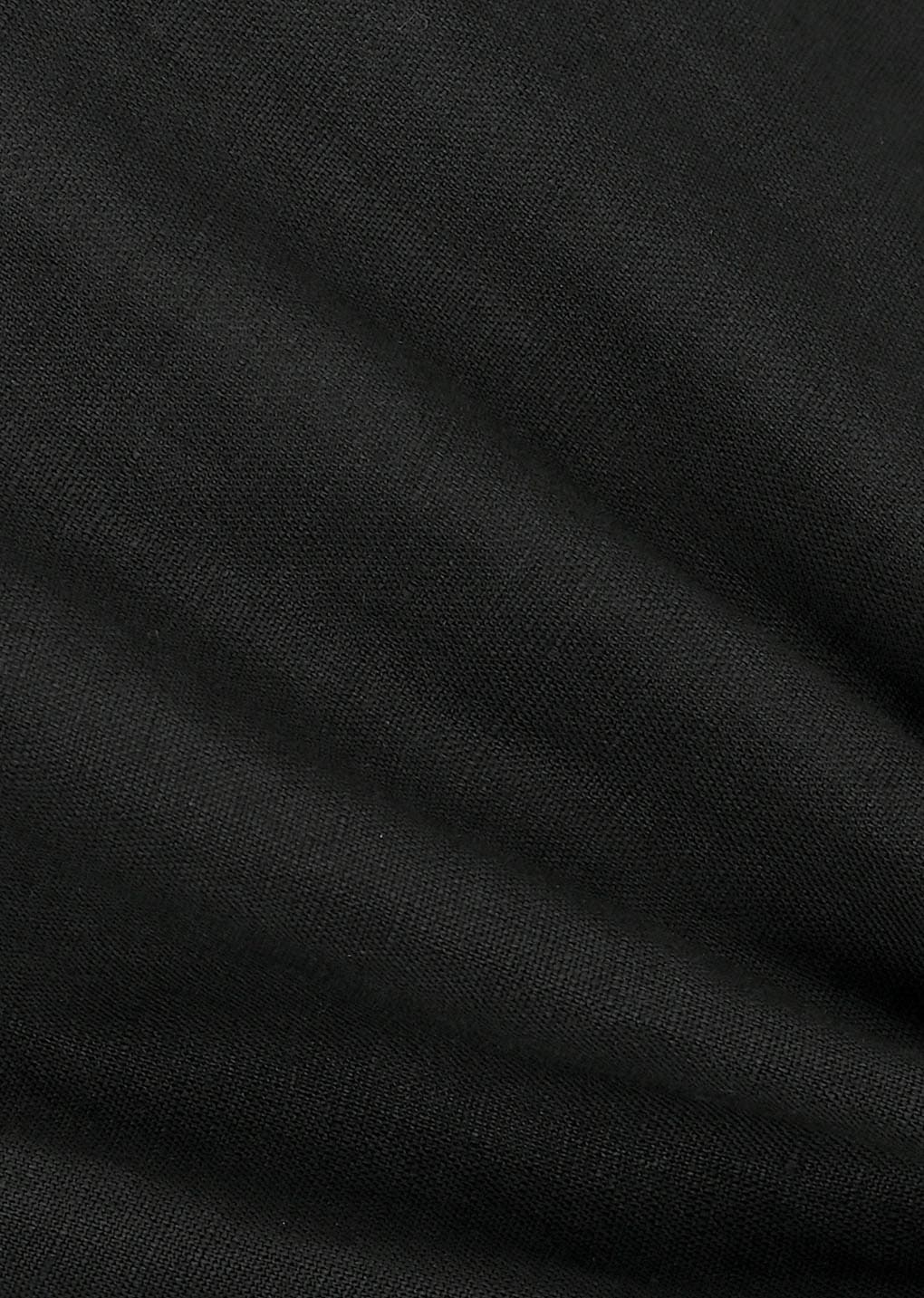 linen banding pants, black