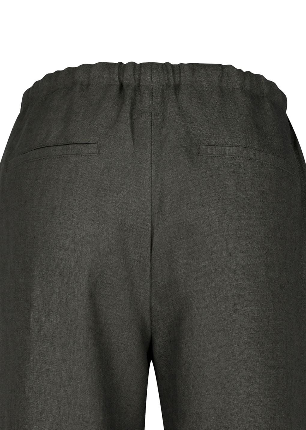 linen banding pants, khaki grey