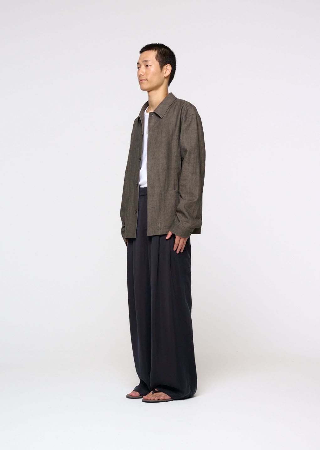 linen pocket jacket, brown