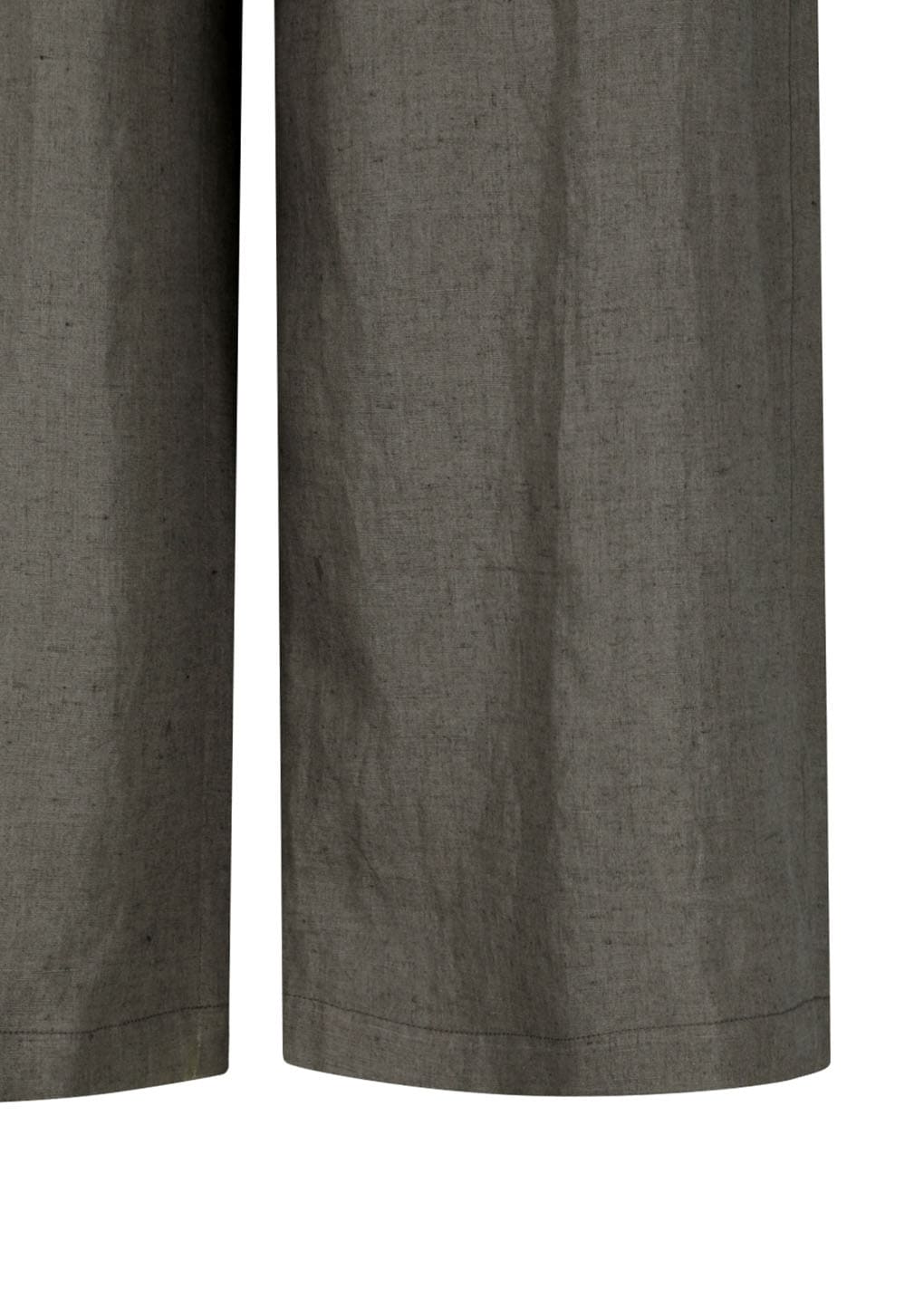 linen two tuck wide pants, khaki