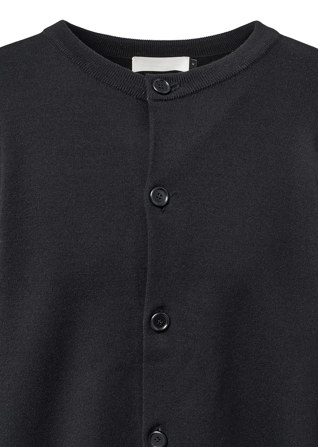 MENS CURVED CARDIGAN, BLACK