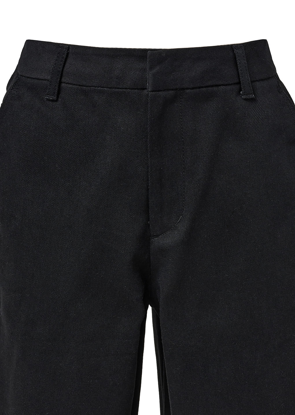 men's curved seam denim, black