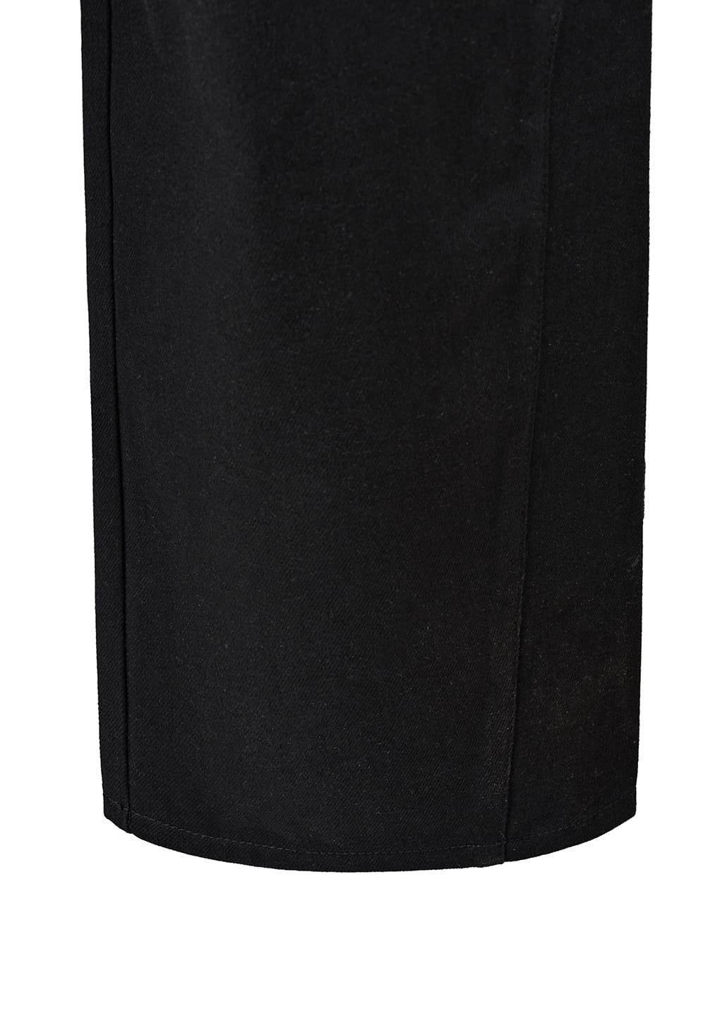 men's curved seam denim, black