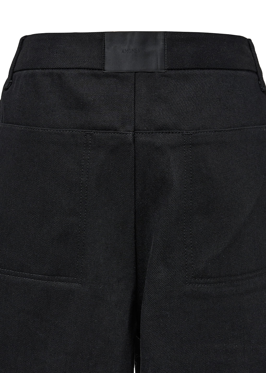 men's curved seam denim, black