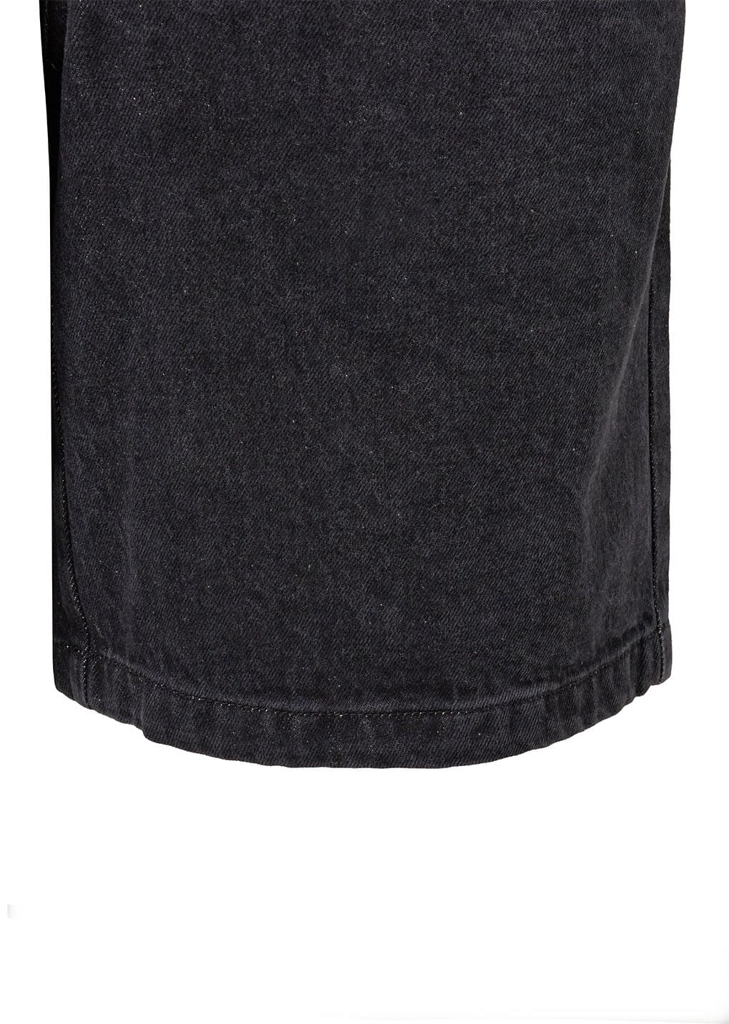 men's cut-out pocket denim shorts, black