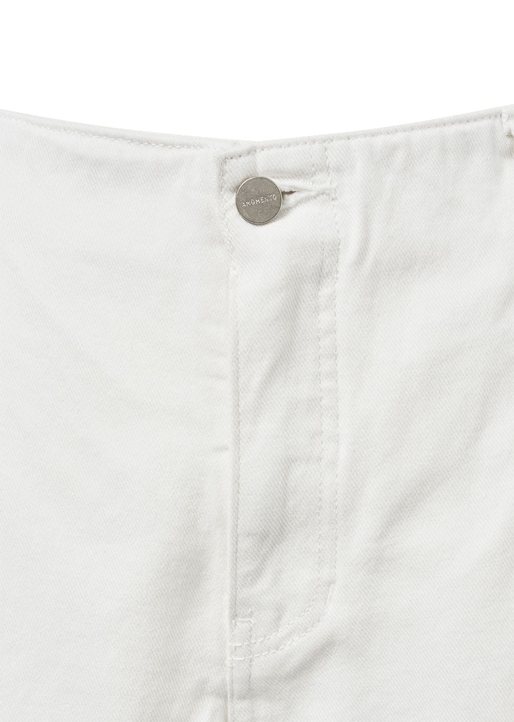 men's cut-out pocket denim shorts, white
