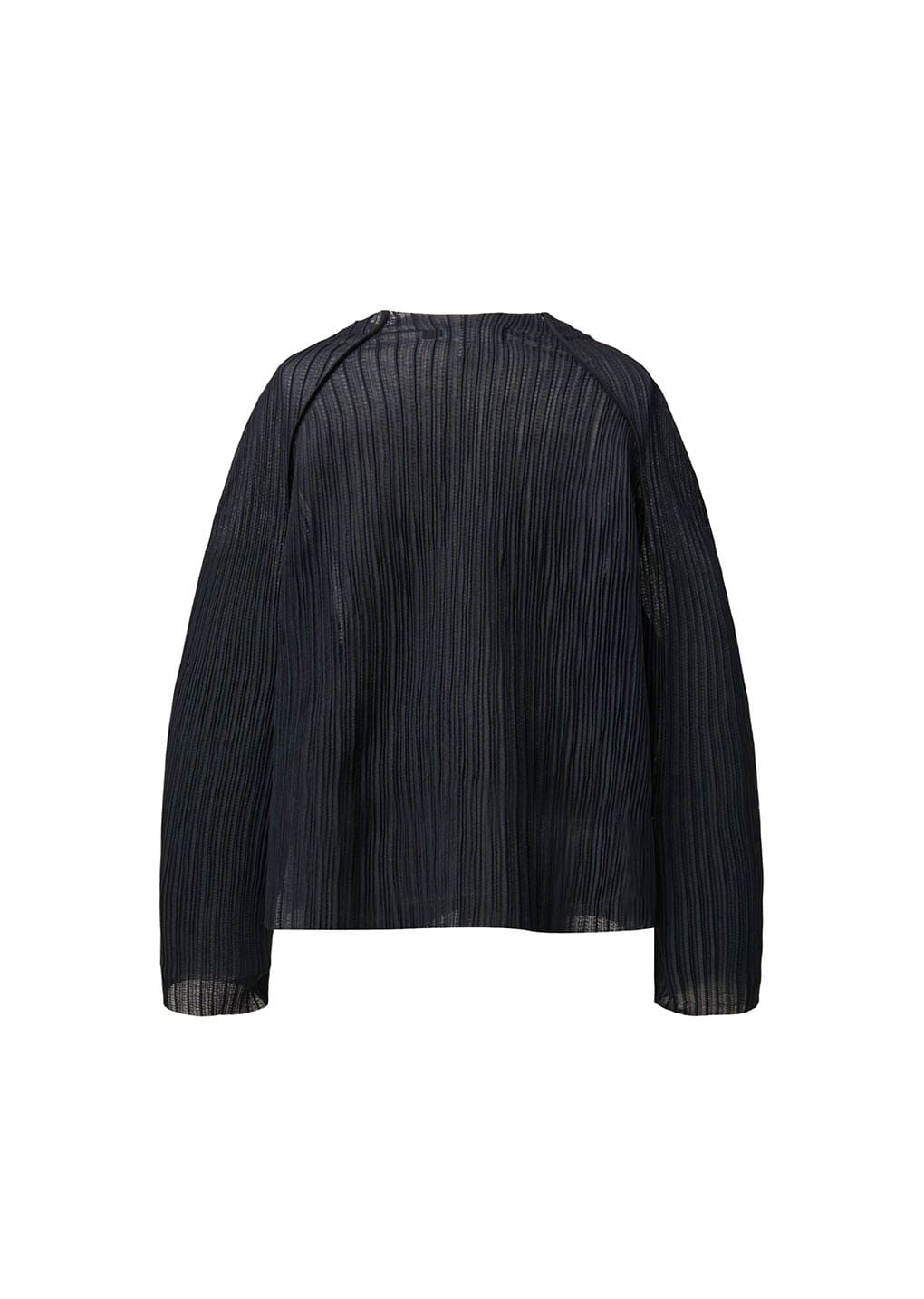 men's pleats zip up jumper, black