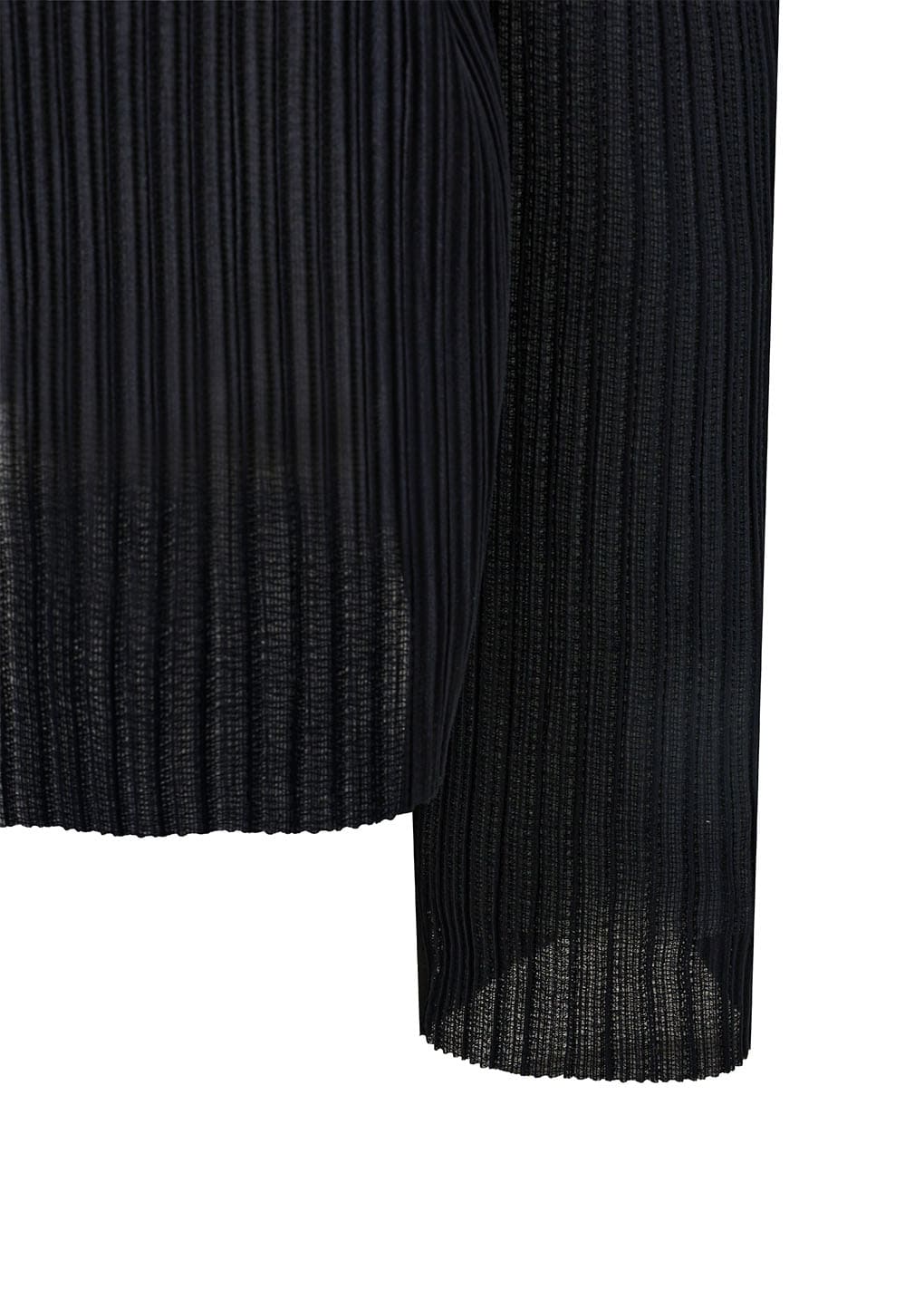 men's pleats zip up jumper, black