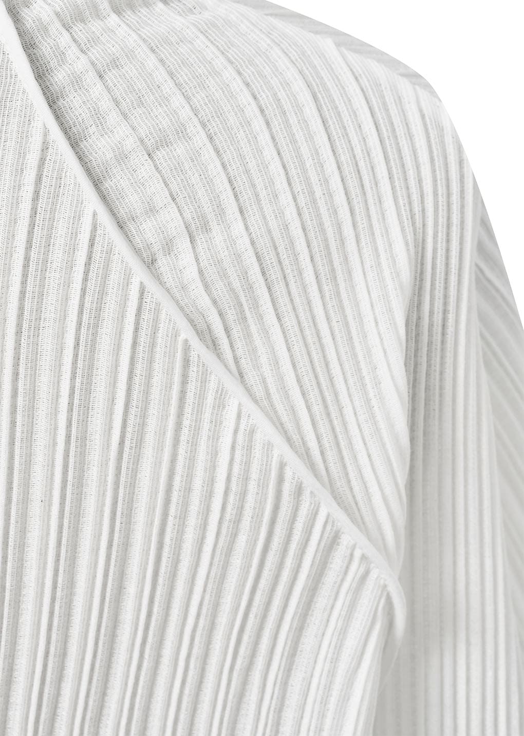 men's pleats zip up jumper, white