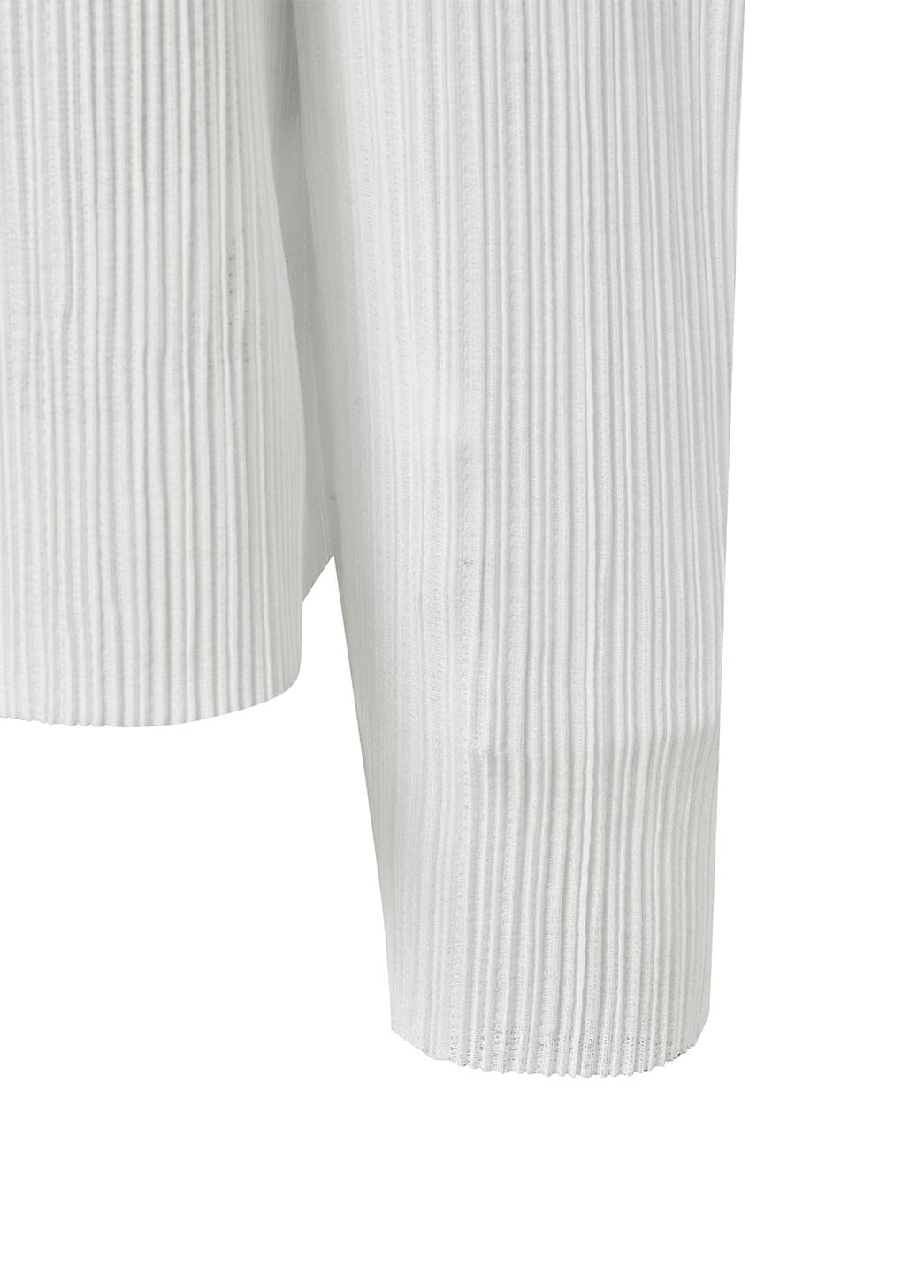 men's pleats zip up jumper, white