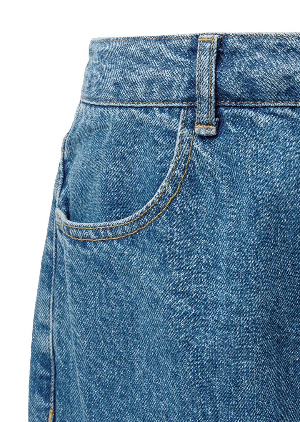 MENS RECYCLE COTTON DENIM, MID BLUE