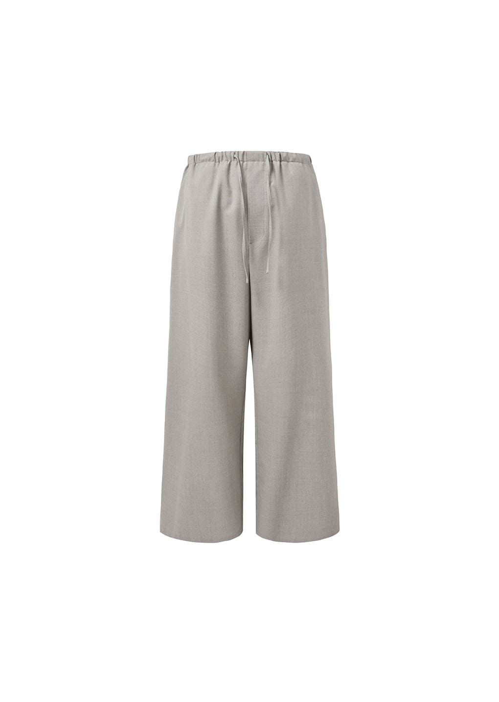 men's wool banding pants, beige