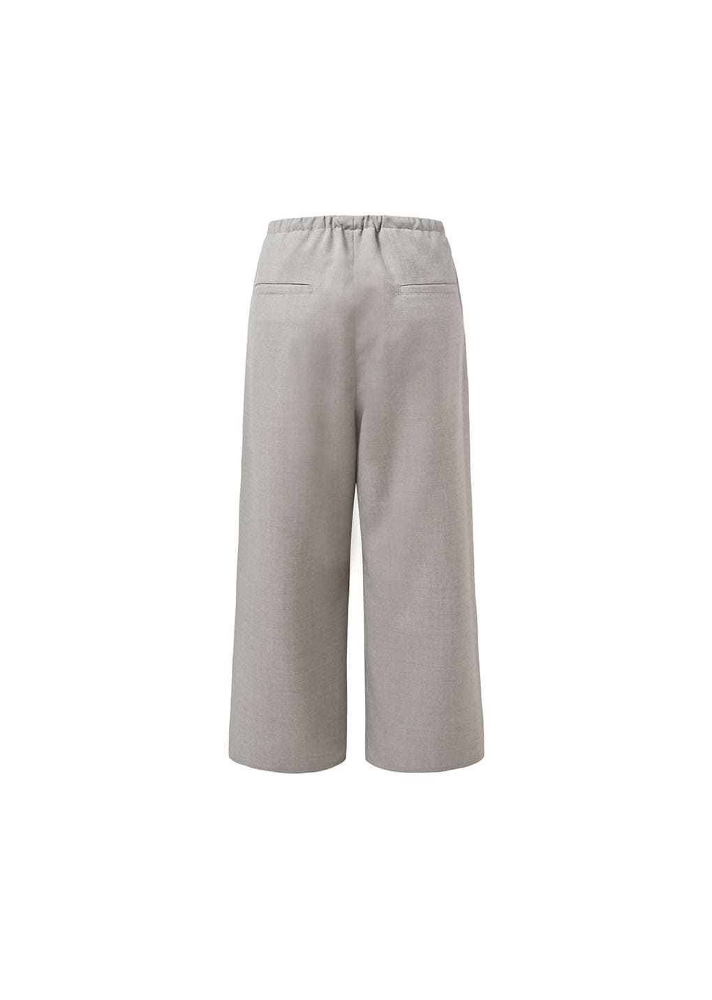 men's wool banding pants, beige