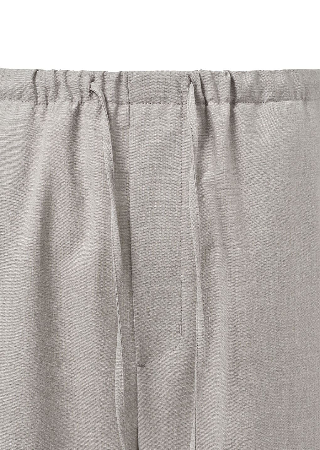 men's wool banding pants, beige