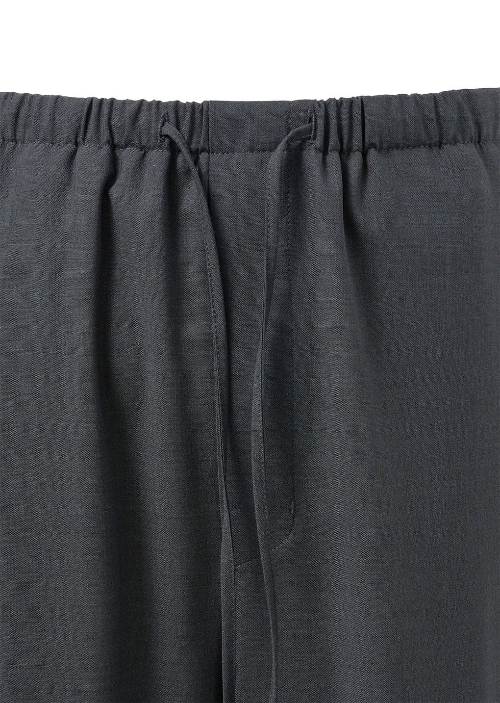 men's wool banding pants, charcoal