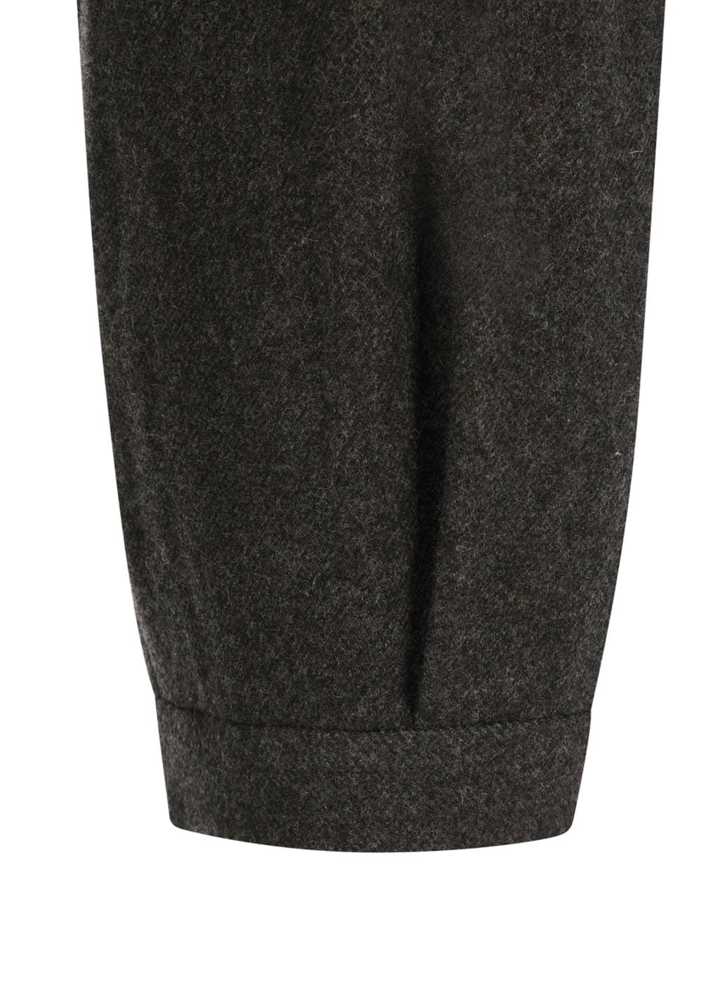mens wool shirring pants, dark brown