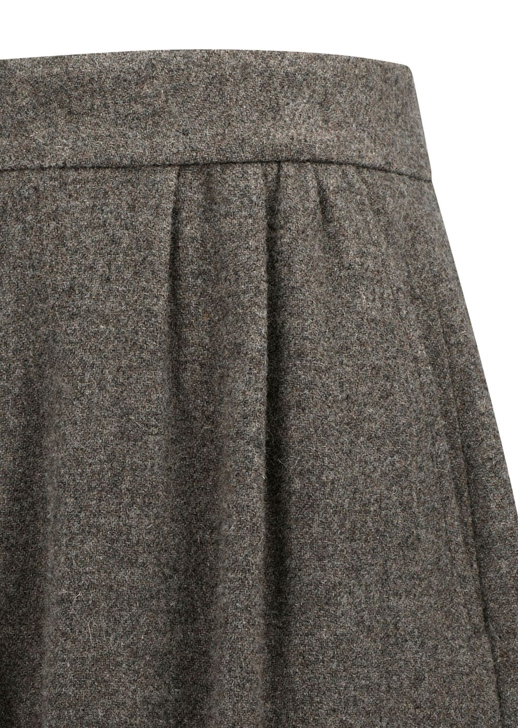 mens wool shirring pants, light brown