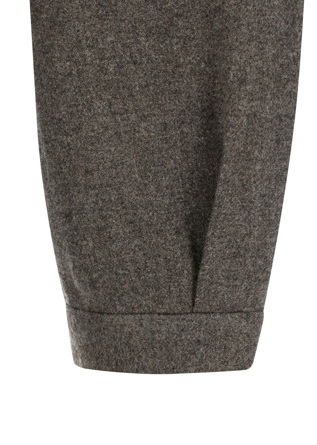 mens wool shirring pants, light brown
