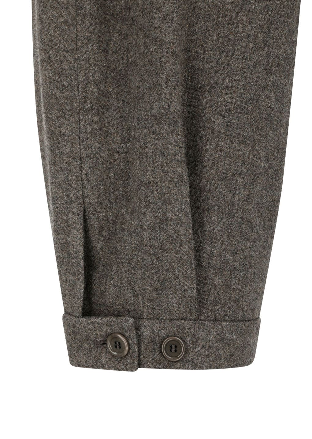 mens wool shirring pants, light brown
