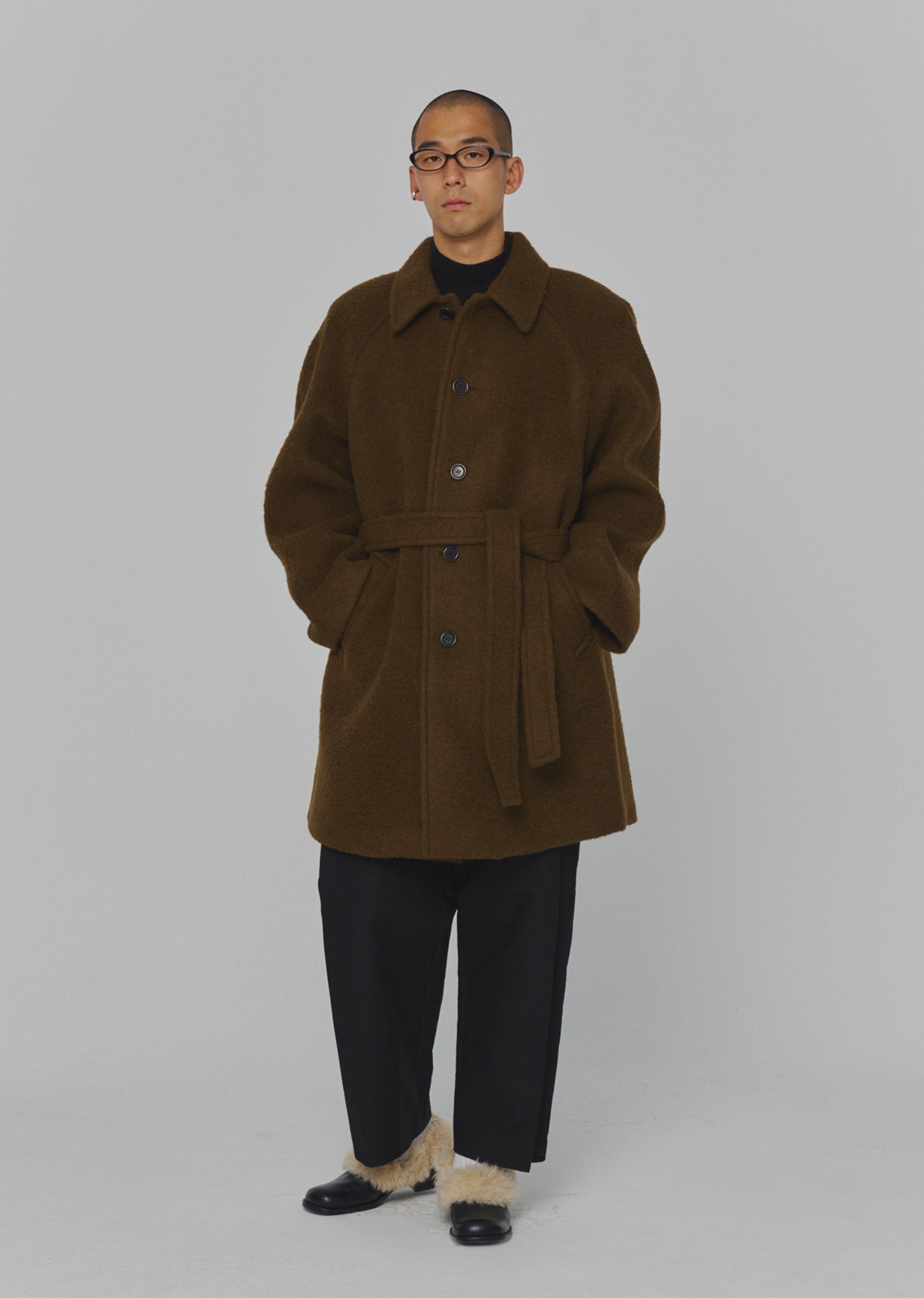 MENS ALPACA RAGLAN COAT (2 COLORS)