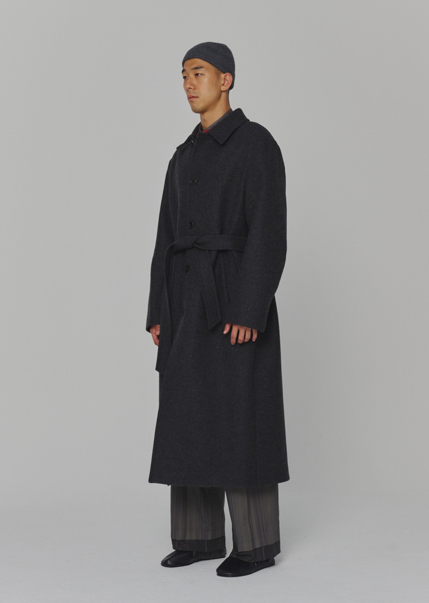 MENS SINGLE BREASTED LONG COAT (2 COLORS)