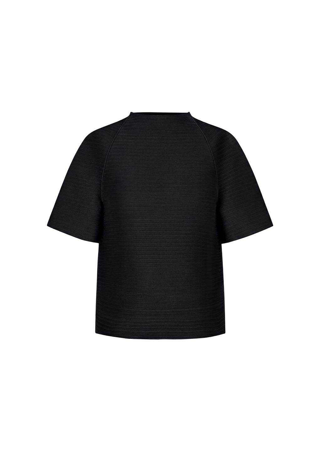 men's pleats raglan top, black