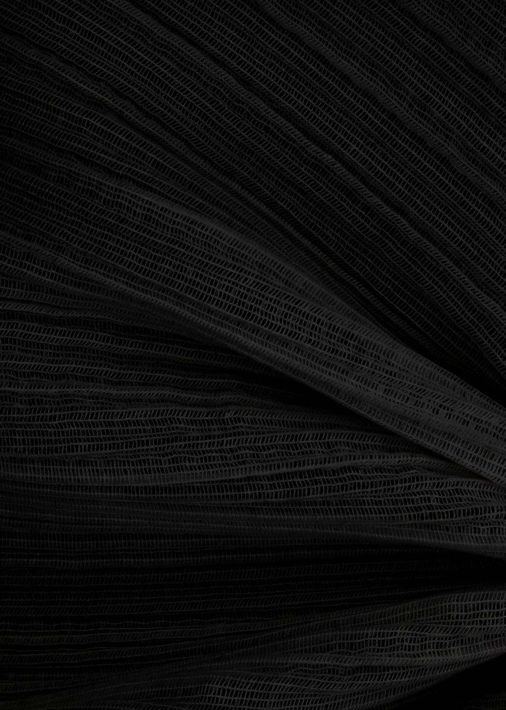men's pleats raglan top, black