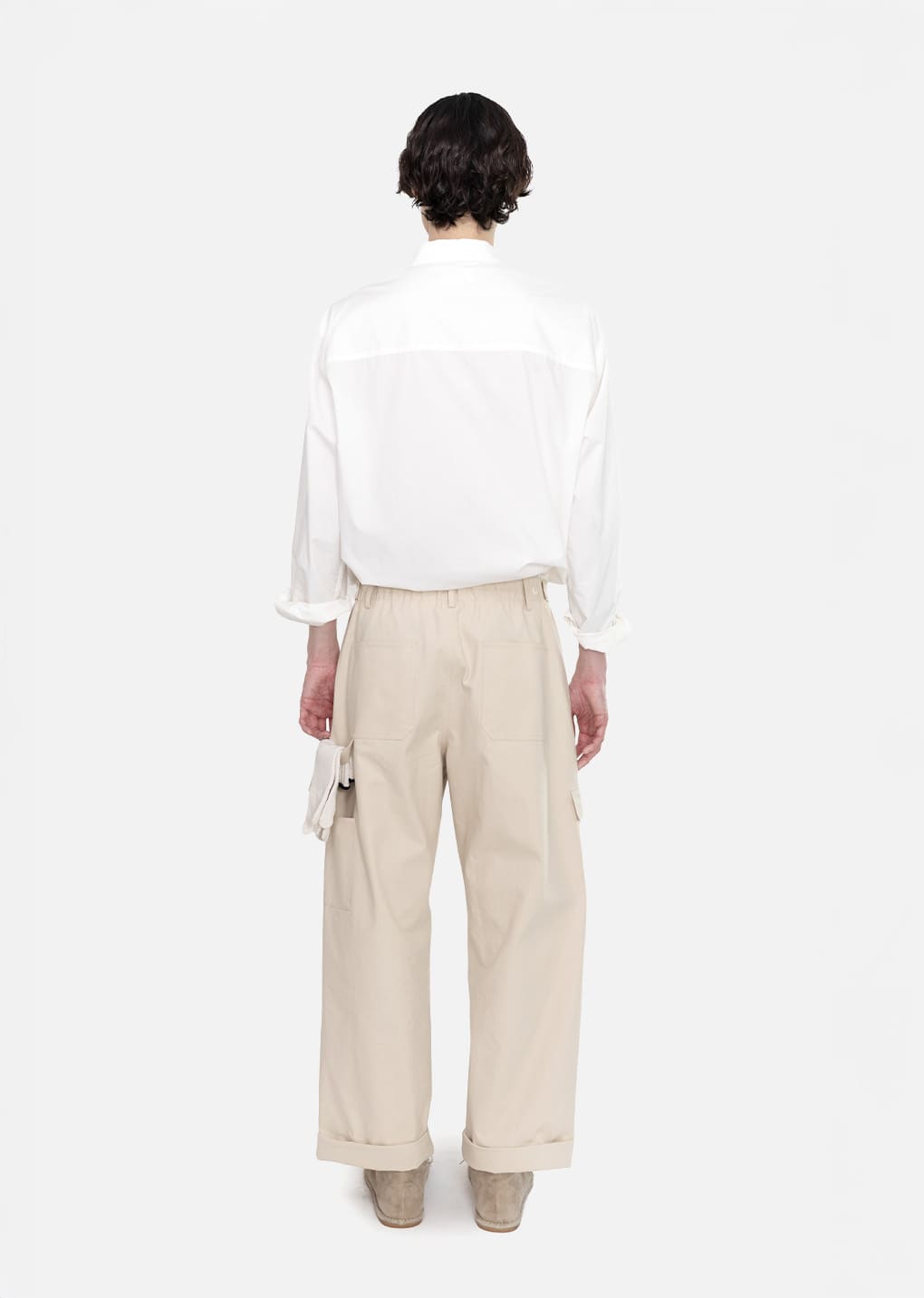 men's pocket work trousers, beige