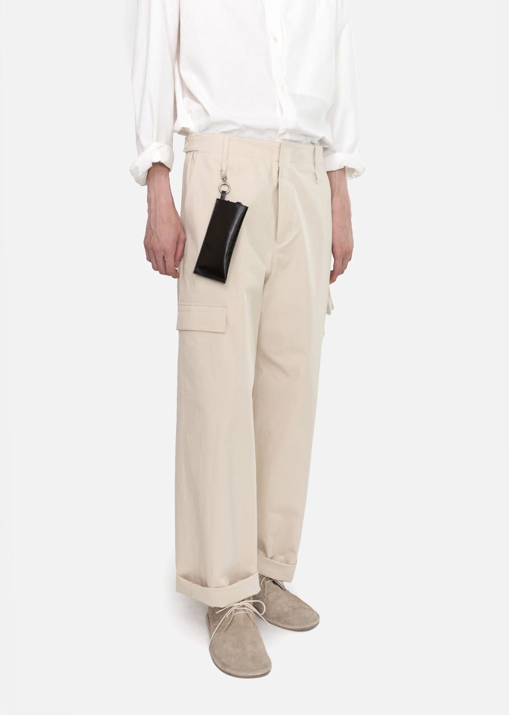 men's pocket work trousers, beige