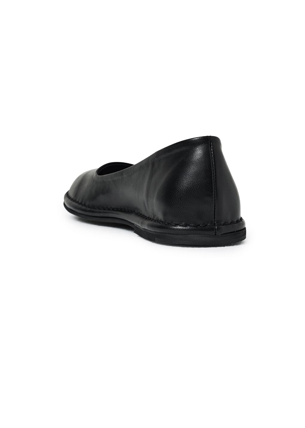 MEN'S ROUNDED FLATS, BLACK