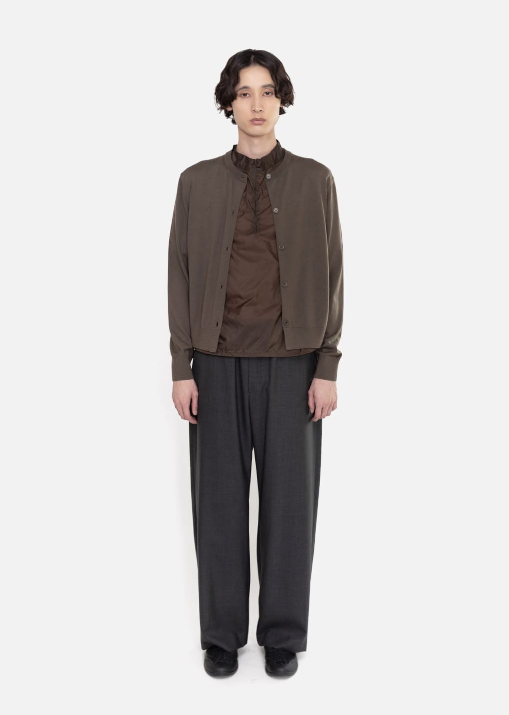 men's wool banding pants, charcoal hover