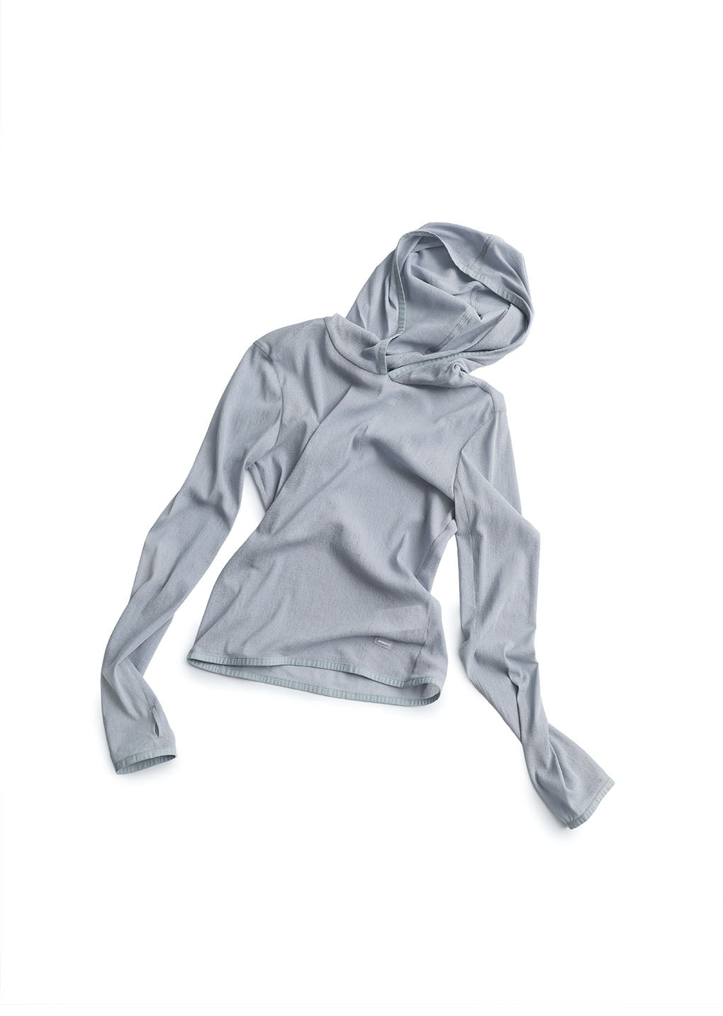 mesh hooded top, blue hover