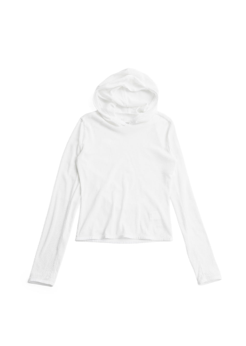 mesh hooded top, white hover