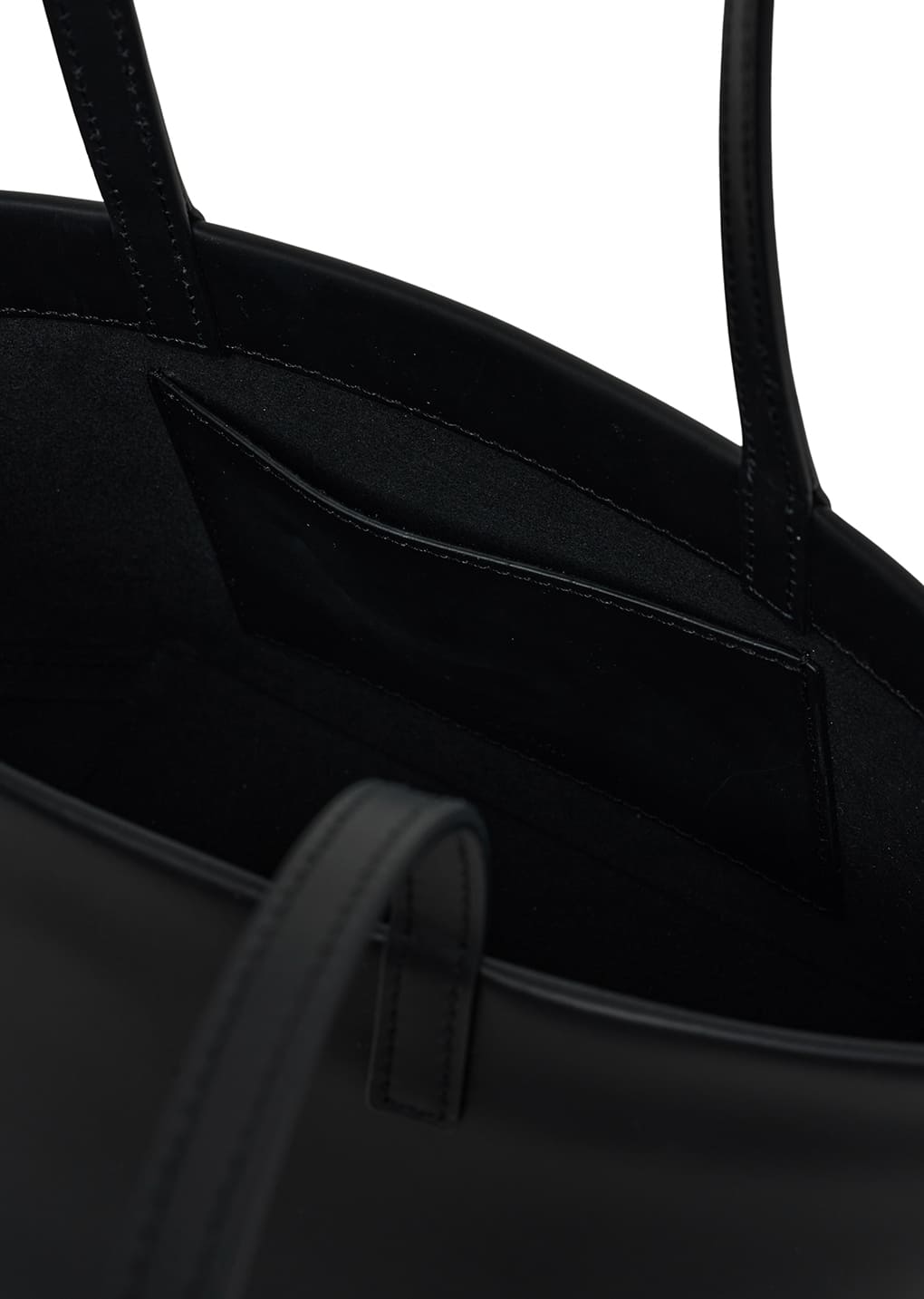 mini square leather bag, black