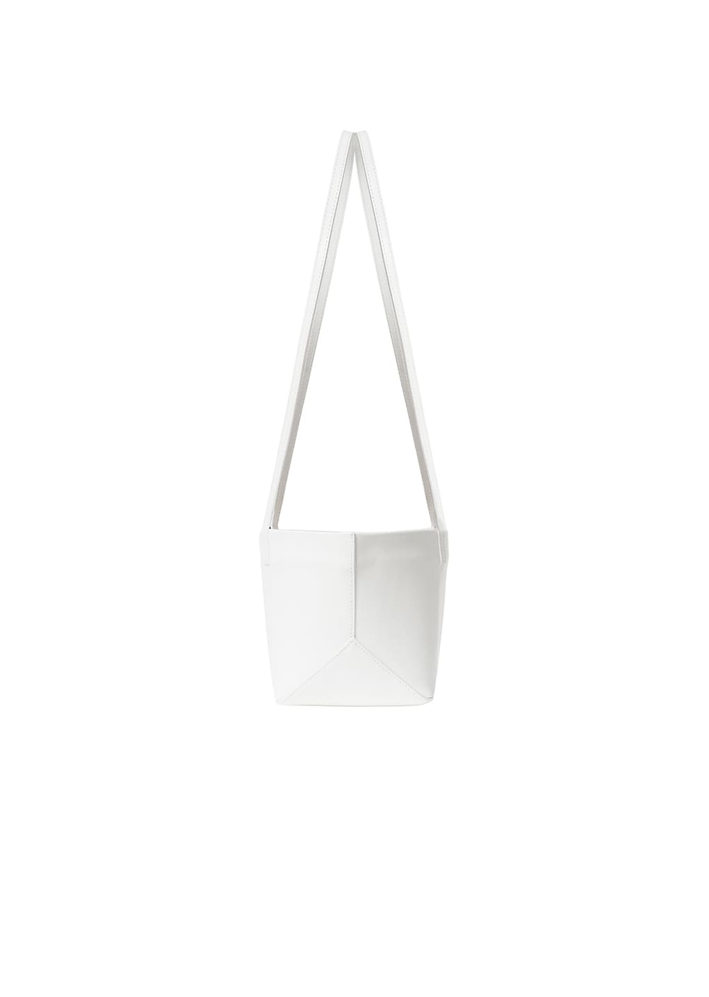 MINI SQUARE LEATHER BAG, WHITE