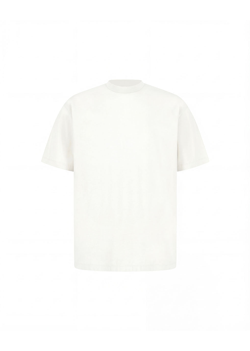 mock neck t-shirt, white