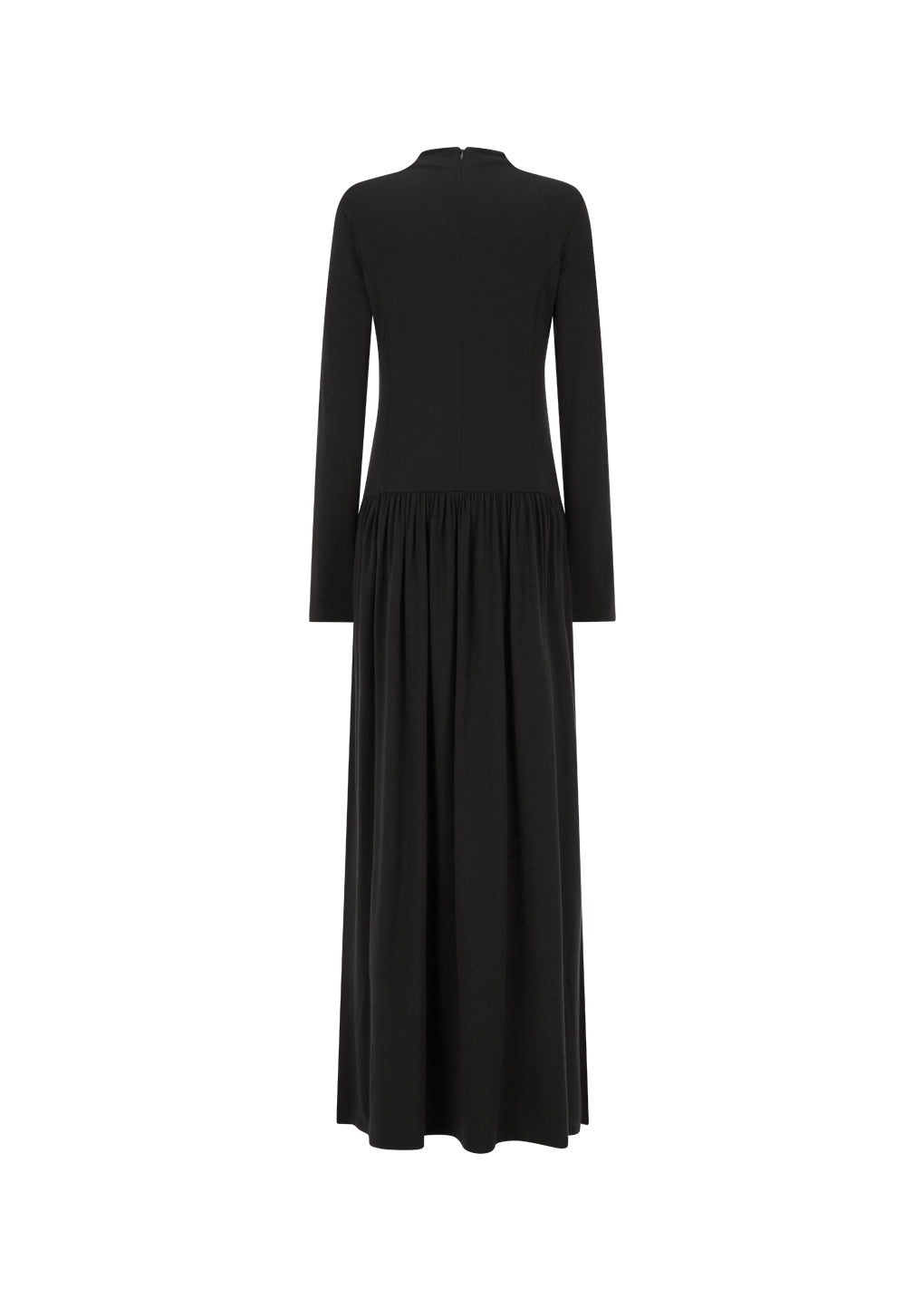 mock neck jersey dress, brown hover