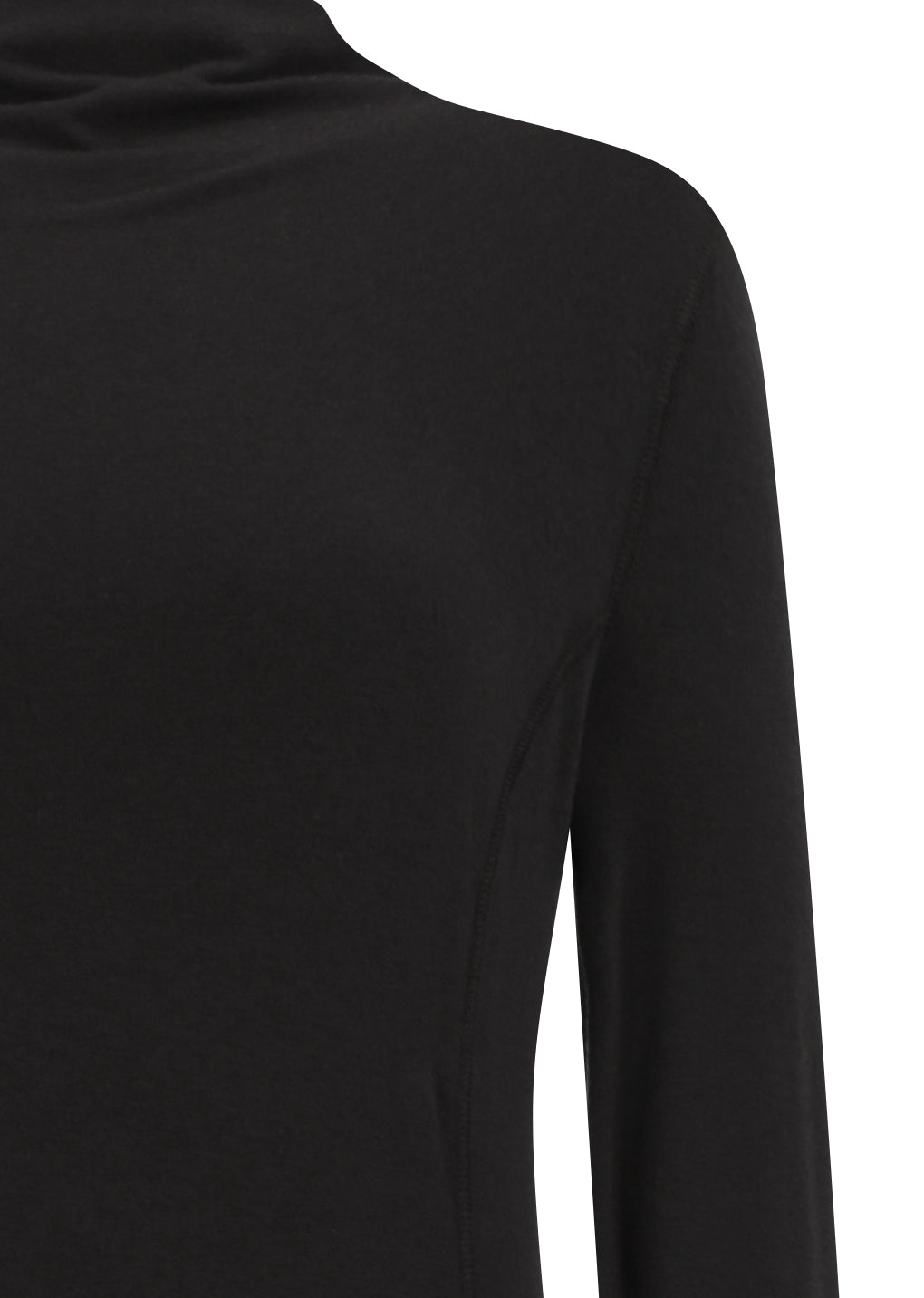 mock neck jersey dress, brown