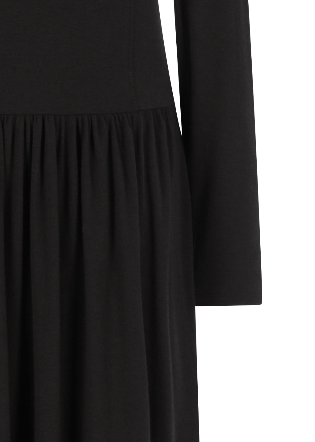 mock neck jersey dress, brown