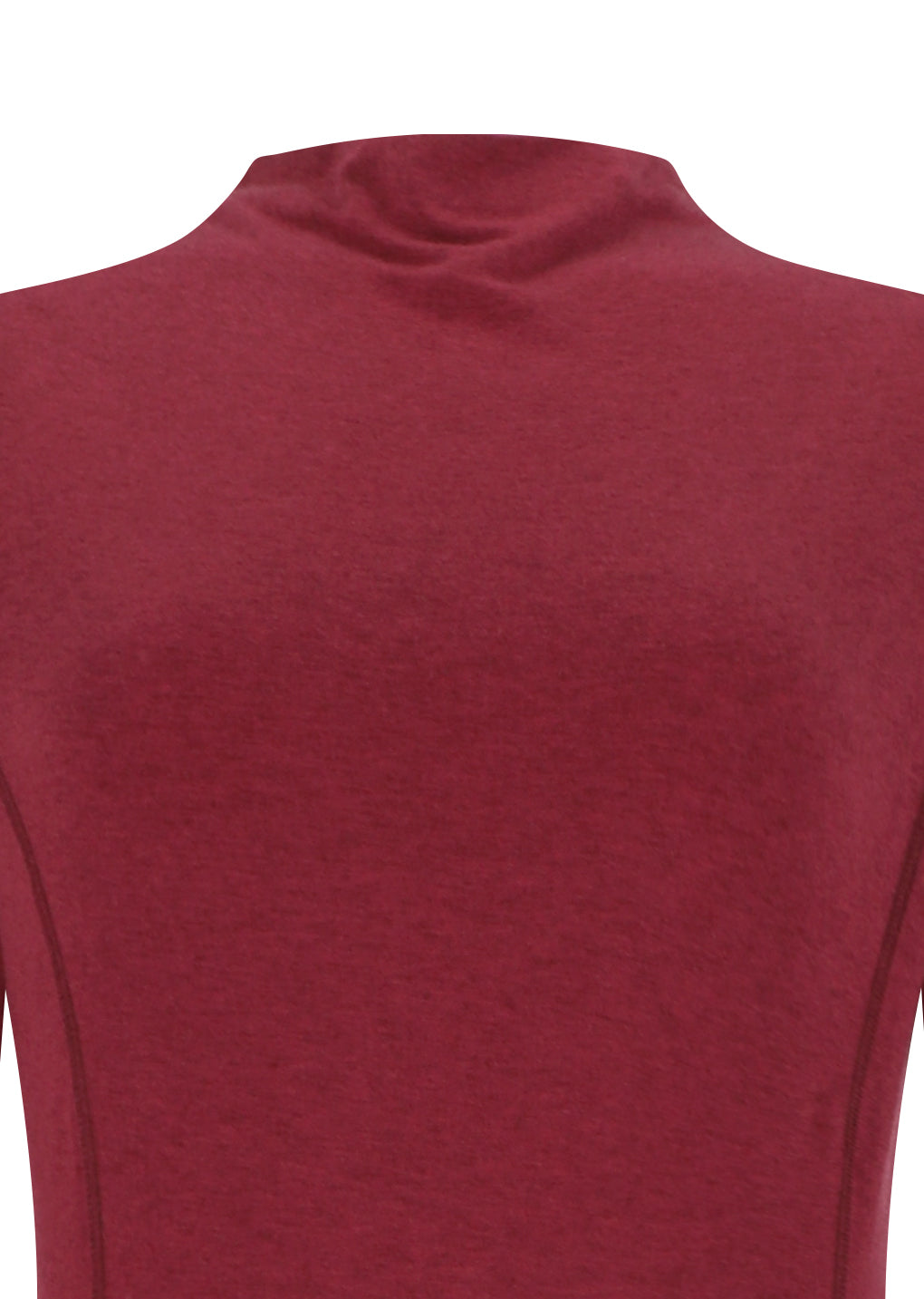 mock neck jersey dress, red