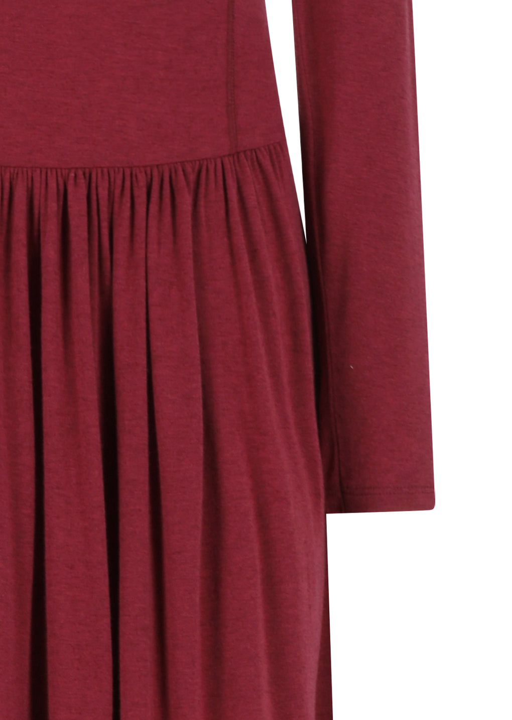 mock neck jersey dress, red